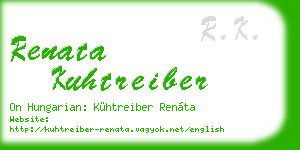 renata kuhtreiber business card