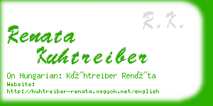 renata kuhtreiber business card